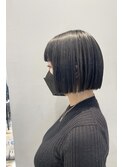ミニボブ　平行ボブ　切りっぱなしボブ