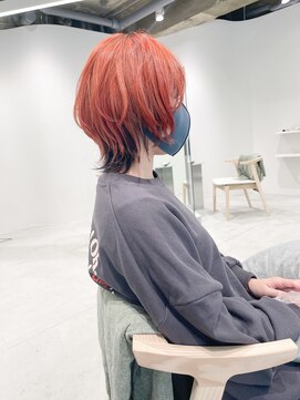 キオク(KIOX) 2セクションカラー/トマトカラー/ウルフカット