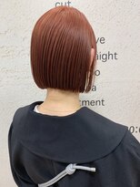 モリオ フロム ロンドン サッポロファクトリー店(morio FROM LONDON)&nbsp;【morio】　大人かわいいぱつっとボブ　オレンジカラー