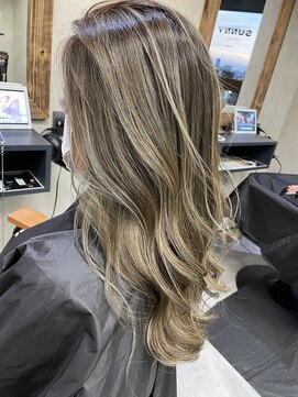 サニー 渋谷(SUNNY) ハイライトニュアンスカラーアッシュミルクティー