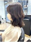 大人かわいい美髪ペールベージュの外ハネボブくびれヘア韓国前髪