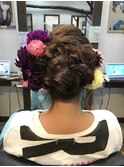 編み込みルーズアップ