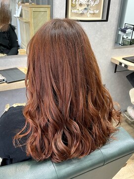 リベストバイジェービー 稲毛(li best. byjb) 大人かわいい/オレンジブラウン/美髪/オレンジ[稲毛/稲毛駅]