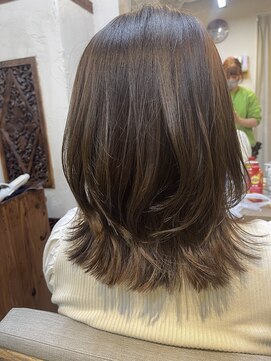 ヘアリゾート粋 ウナム 新宿東口店(enam) ミディアム/レイヤー/簡単スタイル/くびれ