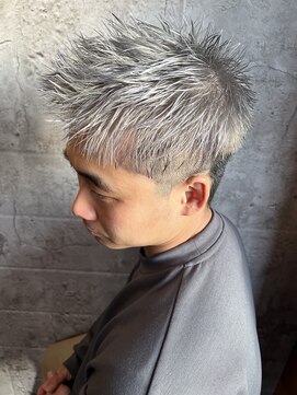 ロンド クラン 岡崎(Lond Clan) ホワイトシルバー_シルバーカラー_メンズショート