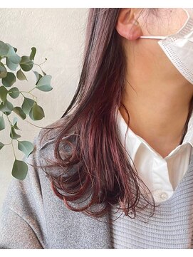 ランカ(Lanca) ゆるふわワンポイントインナーカラー/30代40代50代