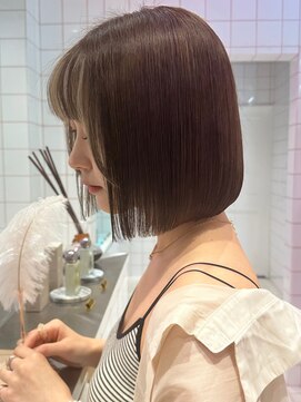 ロンドルーチェ 心斎橋(Lond luce) ダークアッシュ/ミディアムレイヤーカット［髪質改善/縮毛矯正］