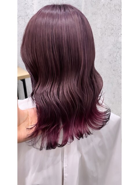 AO hair デザイン裾カラー