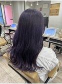 エアリーロング美髪ケアブリーチラベンダーカラー練馬所沢韓国