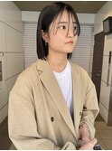 ストレートパーマ/コスメストレート/切りっぱなしボブ/ワンレン