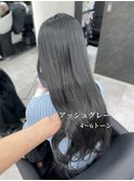 アッシュブラック/透明感カラー/グレーアッシュ【小山田繭】