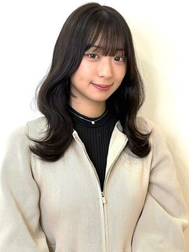 ユーフォリア 銀座(Euphoria) ダークグレー　艶髪　レイヤーカット　くびれヘア