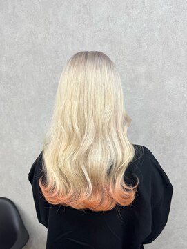 アン ブリーチ 大宮駅東口店(UN BLEACH) ホワイトベージュ×ぺールオレンジ