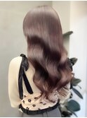 大人可愛い切りっぱなしミディアム柔らかグレージュ20代30代