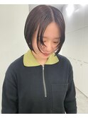 マッシュウルフボブヘア前髪レイヤーボブ着物ブリーチなしカラー