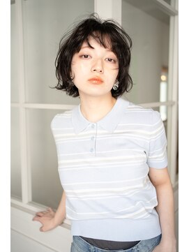 マグノリア オモテサンドウ(MAGNOLiA Omotesando) ランダムカールが可愛いアクティブ外ハネボブ・・・HINATA