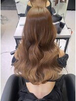 ペレ 渋谷(PELE)&nbsp;くびれヘア/アプリコットオレンジ/夏のヘアアレンジ/渋谷