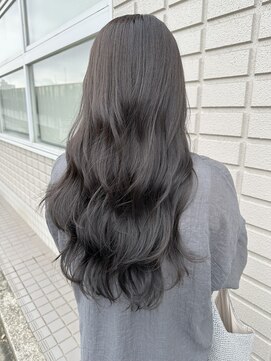 ヘアデザイン アンジェロカフェ(Hair Design Angelo cafe) グレージュカラー×韓国風ロング【20代30代40代】