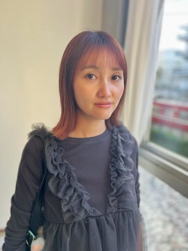 アスティブランシュ(Asti blanche) まろやかピンクベージュ×切りっぱなしボブ/小林