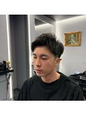 ナチュラルアップバング × ソフトフェード