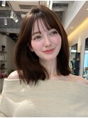 大人ボブ銀座レイヤーカット有楽町ミディアムボブベージュ