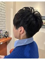 ヘアメイク フレンシア(hair make flencia)&nbsp;毛流れで魅せる大人のツーブロックマッシュ【098スタイル】