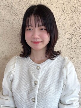 プリモ ココ 鍋島店(Primo coco.) 前髪カット 外ハネボブ 20代 透明感カラー くびれミディ 20代