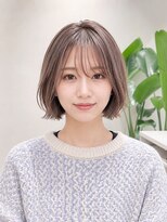エイチエムヘアーホーム 池袋2号店(H M hair home)&nbsp;髪質改善/レイヤーボブ/ミルクグレージュ/顔周りカット/池袋
