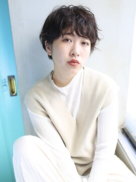 バース(BIRTH) 天神【BIRTH】黒髪ショート×無造作パーマ 3