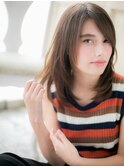 *mod's姪浜*…外国人風ヴェールカラー前下がり小顔セミディe