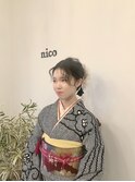 成人式ヘアセット/編みこみ