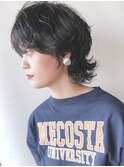 【モリオ原宿】マッシュウルフ  パーマ 黒髪