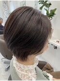 ショートボブ×ダークブラウン