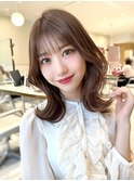 大人可愛い韓国ヘア 似合わせ小顔顔まわりレイヤーカット#
