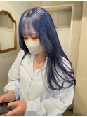色落ちまで楽しめるネイビーブルー