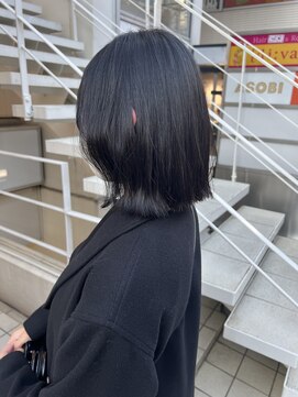 アソビセカンド 原宿(ASOBI 2nd) 前髪/マチルダボブ/ピンクベージュ/インナーグレージュ/ブルー