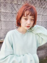 スーハ 恵比寿(SUUHA)&nbsp;フェイスレイヤーくびれボブ/アプリコットハイトーンカラー