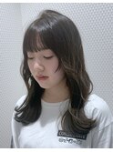 ニュアンスカラー/透明感カラー/グレージュ/顔回り