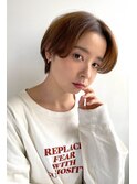 大人かわいい耳掛けハンサムひし形束感ショート☆センターパート