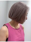 ハイトーンボブ　ミニボブ　ワンレンボブ