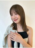 切りっぱなしボブエアリーロング美髪ピンクブラウン
