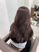 ヘア ポジション HAIR Position 本荘店&nbsp;ロングレイヤースタイル　ピンクブラウンカラー