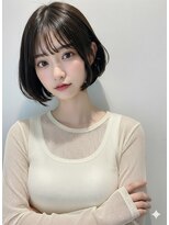 アース 大曽根店(HAIR&MAKE EARTH) earthショートレイヤーボブミルクティー丸みショートボブ
