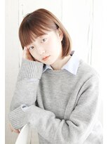 ティエル 町田店(tiel)&nbsp;【町田】耳掛けボブ×ナチュラルブラウン