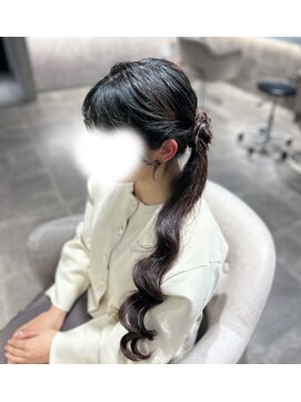 ヘア サロン クラン 東心斎橋店(hair salon clan) サイドお団子ポニー/心斎橋ヘアセット