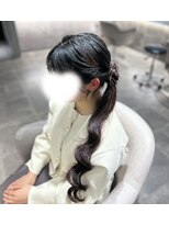 ヘア サロン クラン 東心斎橋店(hair salon clan) サイドお団子ポニー/心斎橋ヘアセット