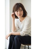 ショートボブ髪型20代30代40代50代丸顔面長越谷