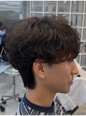 無造作シャドウパーマのマッシュスタイル◎
