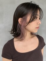 トリニティ(trinity) インナーカラー・イヤリングカラー・結べる長さのボブ・ベージュ