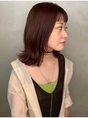 ぱつっとバング×顔周りレイヤー